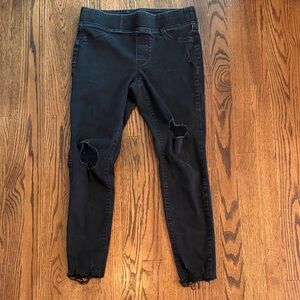 Black Women's Distressed Skinny Jeggings